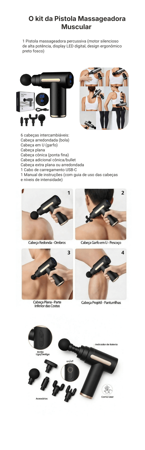 Pistola Massageadora Muscular